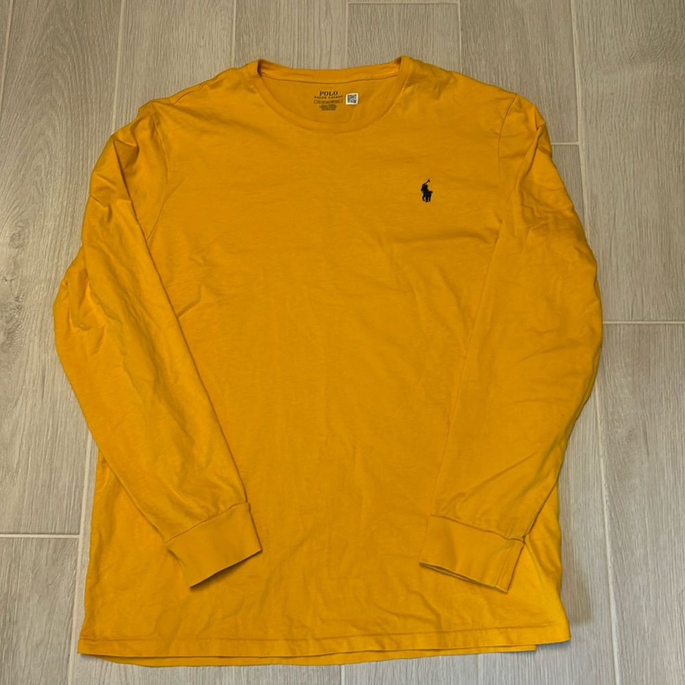 Polo by Ralph Lauren Men's Yellow Long Sleeve Shirt